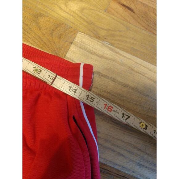 Nike Team Basketball Sweatpants X-Large Red Black Zip Ankle Chicago Bulls Theme - Picture 6 of 10